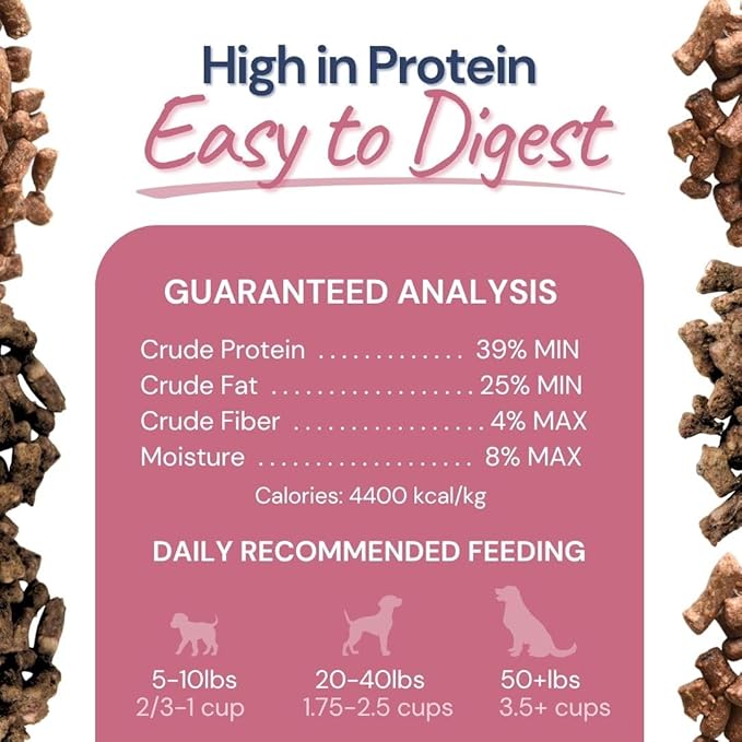 healthybud Raw Dog Food, Freeze Dried Dog Patties, Grain Free Dehydrated Real Meat, Dry Dog Treats & Toppers, Human Grade High Protein Puppy Food for All Breeds and Sizes, 14.1 oz (Salmon)
