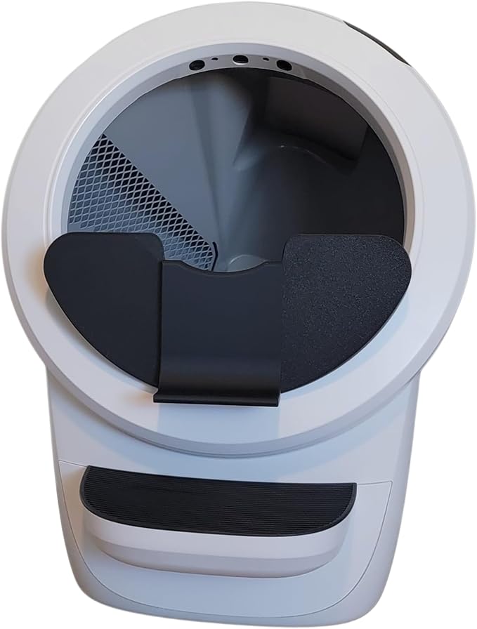 Pee Guard Max Shield Step for Litter-Robot 4 : Anti-Flicking, One-Piece Design (Black Pee Guard w/Leveler)