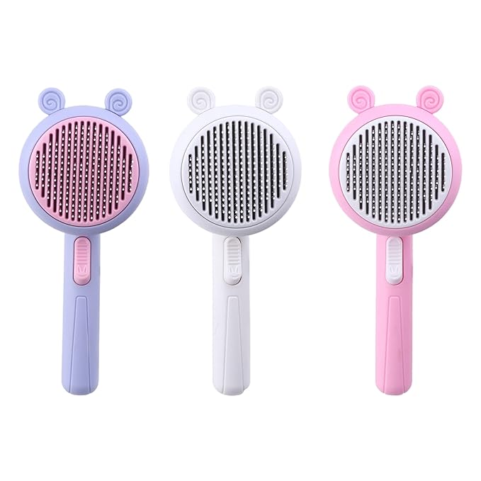 Pet Brush Slicker Combs Bent Steel Needle For Shedding & Grooming For Most Long/Short Hair Dogs Cats Pet Slicker Brush With Soft Massage Grooming For Cats With Double