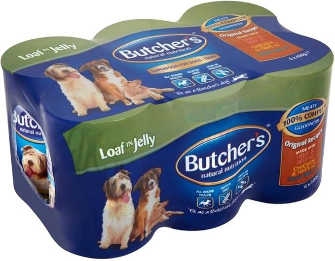 Butcher's Natural Nutrition Original Recipes All Meat Loaf in Jelly Tripe Variety (6x400g)
