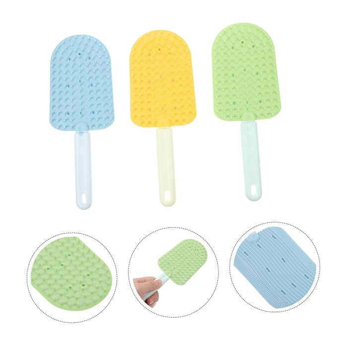 ibasenice 3pcs Dual-sided Cat Grooming Brush for Removing Loose Hair and Washable Pet Hair Brushes for Small Dogs and Cats for Indoor Use