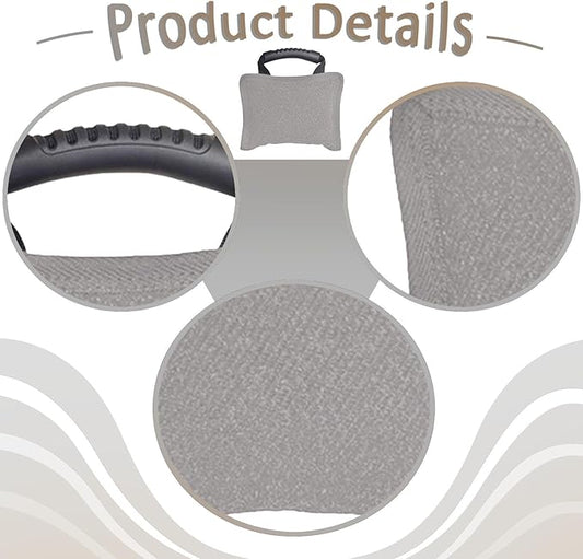 Baoblaze Dog Bite Pillow Tough Tug Toy Practical Portable Outdoor Pet Supplies for Small and Medium Sized Dogs Biting Pad with Handle, Gray