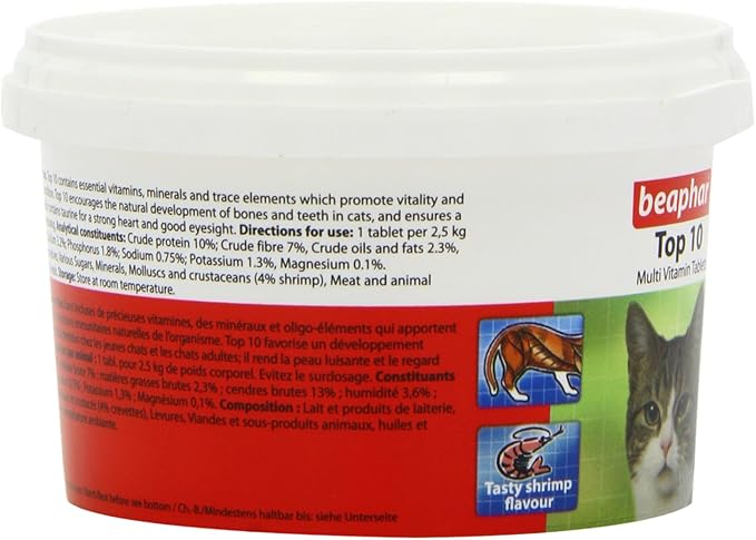 Beaphar Top 10 Cat Vitamin 180 Tablets