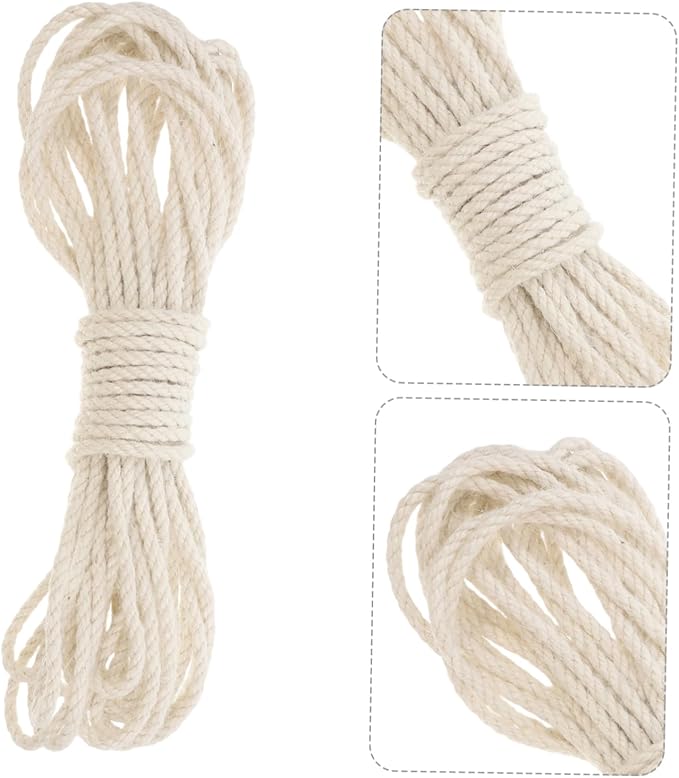 Mikikit Cat Tree Natural Sisal Rope Cat Climbing Tower Multi-Platform Design and Scratching Post Rope Sisal Twine