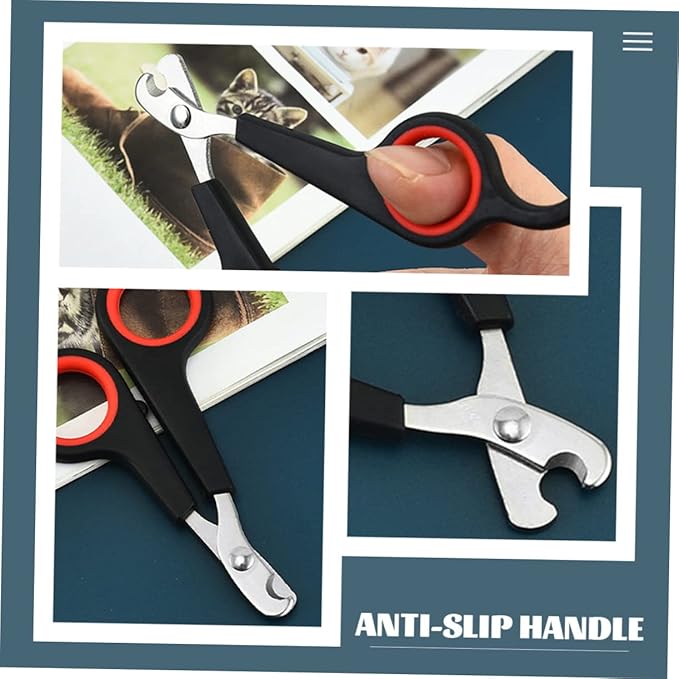 3Pcs Pet Nail Clippers Ergonomic Design Nail Trimmers for Cats and Dogs Professional Pet Grooming Supplies Bag