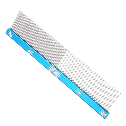 ZJchao Anti-Static Pet Hair Trimmer Comb for Dogs & Cats Straight Row Design for Precise Grooming of Eyes Ears Legs (Blue)