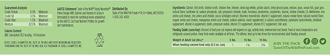 Taste of the Wild Rocky Mountain Feline Recipe with Salmon & Venison in Gravy Canned Cat Food, 5.5-oz can, Case of 24