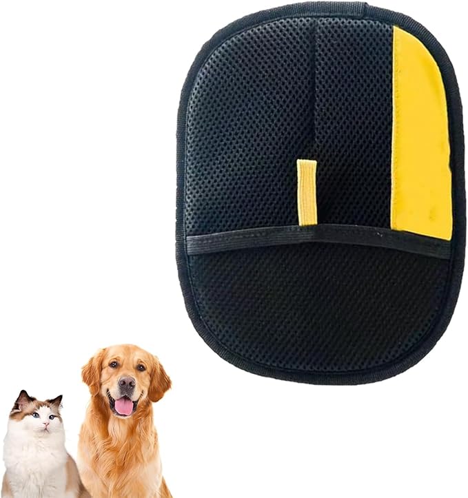 Pet Gloves, Electrostatic Pet Hair Remover Gloves, Reusable Double-Sided Grooming & Cleaning Glove for Cats/Dogs, Furniture, Carpet & Car Seats