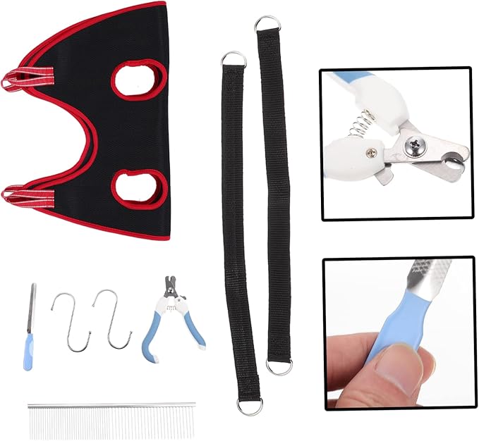Dog Cat Grooming Hammock Nail Trimming Harness PET Hanging Grooming Supplies for Small and Medium Pets Easy to Use Tool