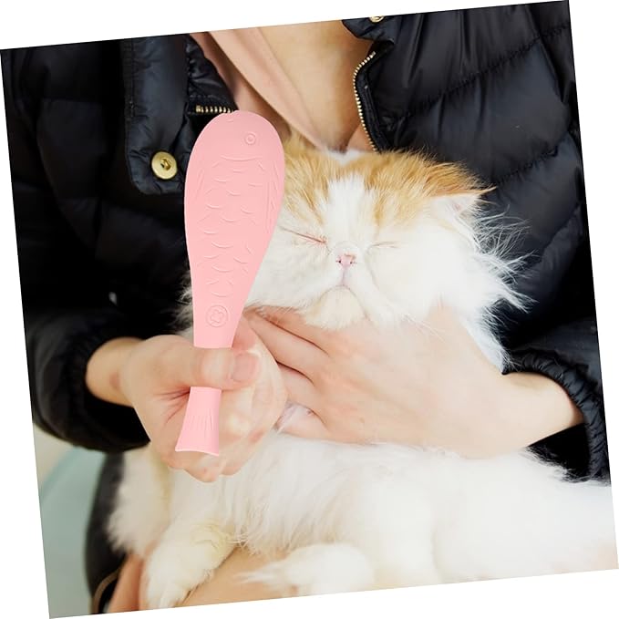 BESPORTBLE Tongue Comb for Cats 2pcs Cat Grooming Comb Lightweight for Chin Neck Back Ribs
