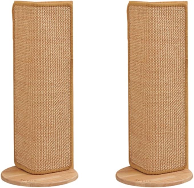 SHENGOCASE 2-Pack 24.5" Tall No Drilling Wall Sofa Couch Corner Cat Sisal Scratcher,Scratching Post,Replaceable Sisal Scratch Pad Mat, Couch Protector