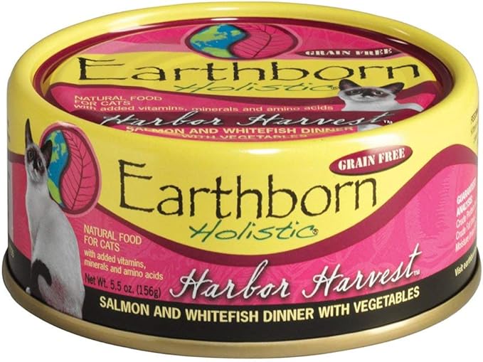Earthborn Holistic Harbor Harvest Grain Free Canned Cat Food, 5.5 Oz, Case Of 24, beige (71523)