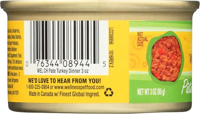 Wellness Turkey Cat Can 12/3Oz