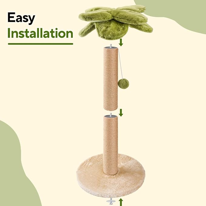Cat Scratching Post Palm Tree Shape, Sturdy 34 inches Tall Sisal Scratch Post