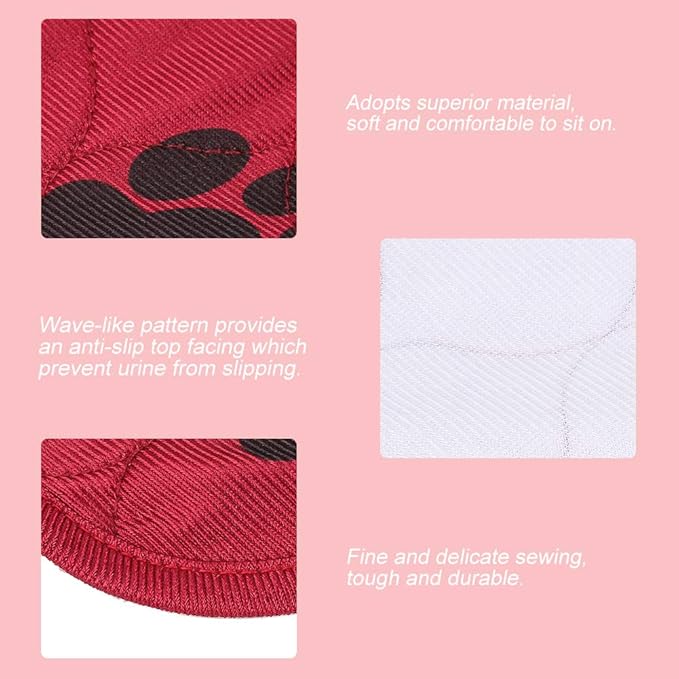 Reusable Dog Pee Pad, Absorbent Pet Urine Mat for Dogs and Cats, 4 - Layer Machine Washable Mat with Barrier for Hard Floors, Print Design in (70 * 80cm)
