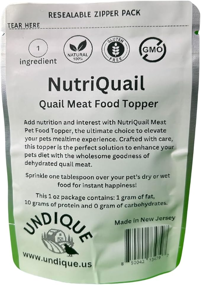 Undique NutriQuail Meat Pet Food Topper