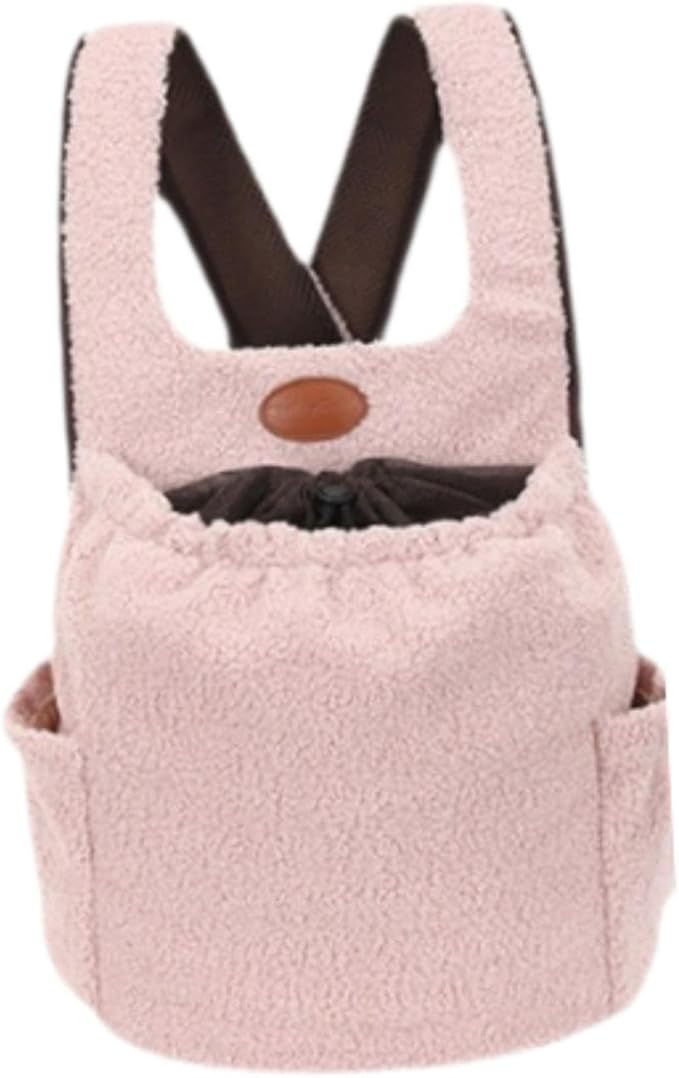 Pet Carrier Backpack Small Unique Portable Pet Supply, Dog Front Pack Kitten for Camping Outdoor, Pink