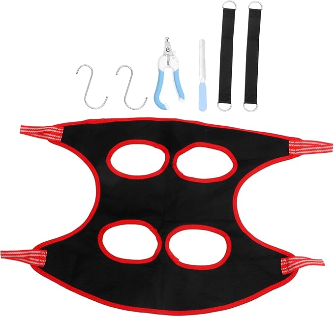 Hemoton Cat and Dog Grooming Hammock for Nail Trimming Ergonomic Hanging Harness for Small to Medium Pets Easy to Use Sturdy Design Accessories Included