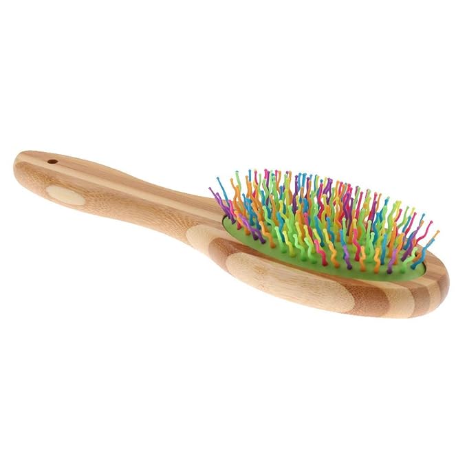 Wood Dog And Cats Comb With Colorful Massage Pin For Easy Detangling And Grooming For Home And Pet Hair Salon Use Cats Grooming Comb