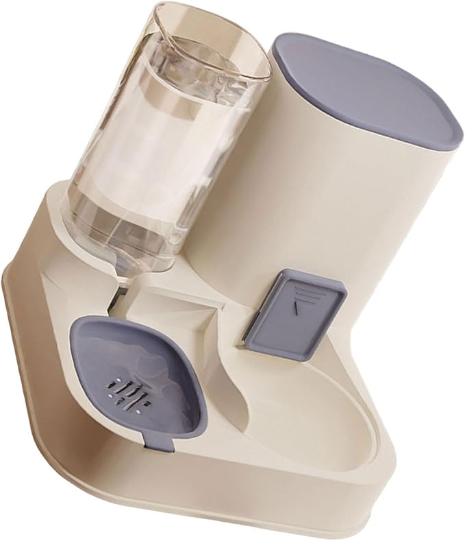 Cats Feeders and Water Dispenser 2 in 1 Pet Automatic Water Dispenser Pet Food Storage for Small Dog Puppy Cats