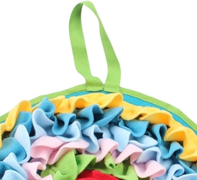 Interactive Feeding Fun, Dog Sniffing Mat, 15.7x11.8 Inch Puzzle Toy with Hidden Pockets, Slow Feeder Dispenser, Enrichment Gear with Colorful Style, Indoor Supply for Puppy and Small-Pet
