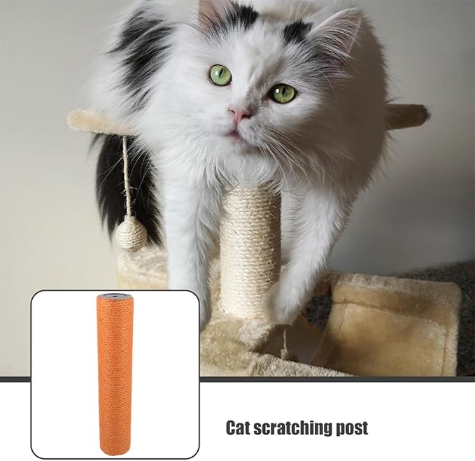 UPKOCH 2pcs Cat Scratching Posts for Indoor Cats Jute Rope Replacement Poles 40cm Height 8cm Diameter Sturdy Scratching Posts for Kittens