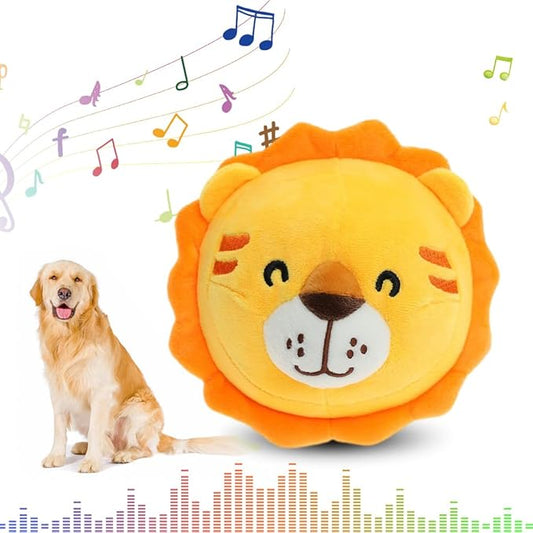 Dog Toys for Small Large Dogs,Puppy Toys to Keep Them Busy,Moving Interactive Squeaky Dog Toy,Active Moving Pet Plush Toy,Small Dog Toys (Lion)