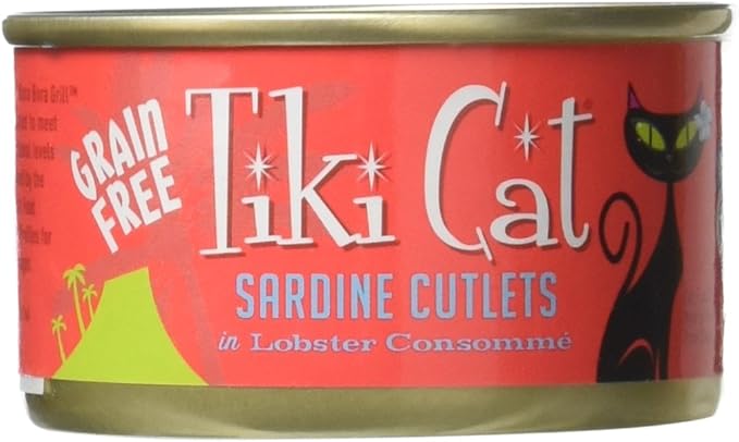 Tiki Cat & Tiki Dog 12/2.8 Oz Cat Grill Sardine Lobster-Bora Bora Cat Food, One Size