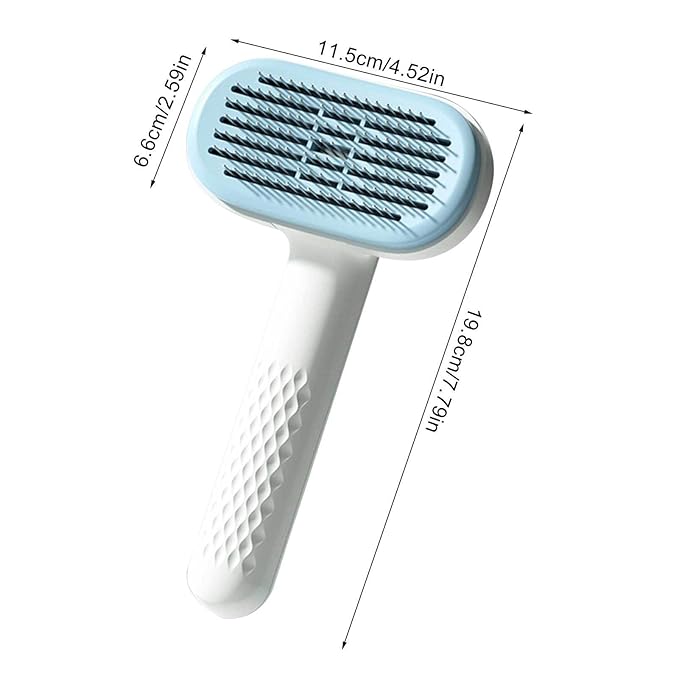 Cat Grooming Brush | Self Cleaning Slicker Tool for Dogs Cats - Comb Removes Loose Undercoat Mats Tangles Hair, Massage Pin Design Improves Circulation | for Home Salon Daily Care