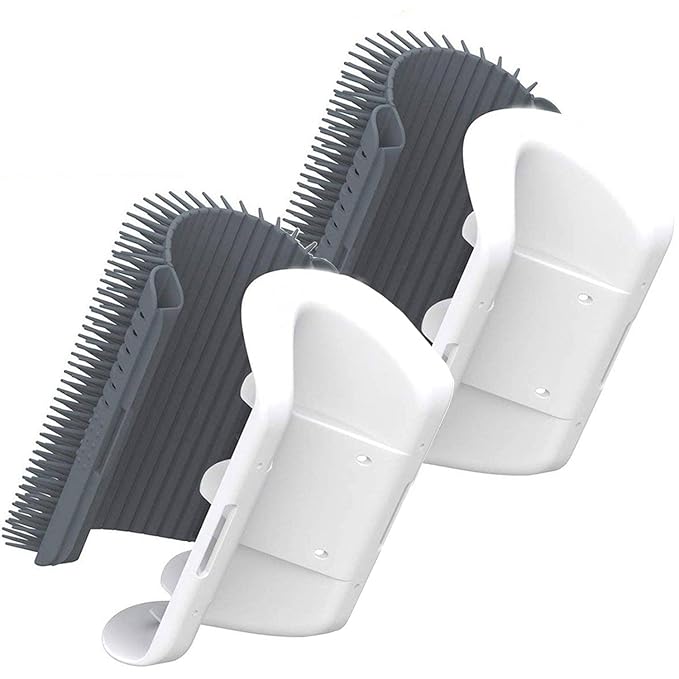 3.0 Softer Cat Self Groomer with Catnip, Dog Cat Corner Groomer,Wall Corner Scratcher Comb,Grooming Massage Brush, Perfect Scratch Massager Tool for Long & Short Fur Kitten/Puppy (2 Pack)