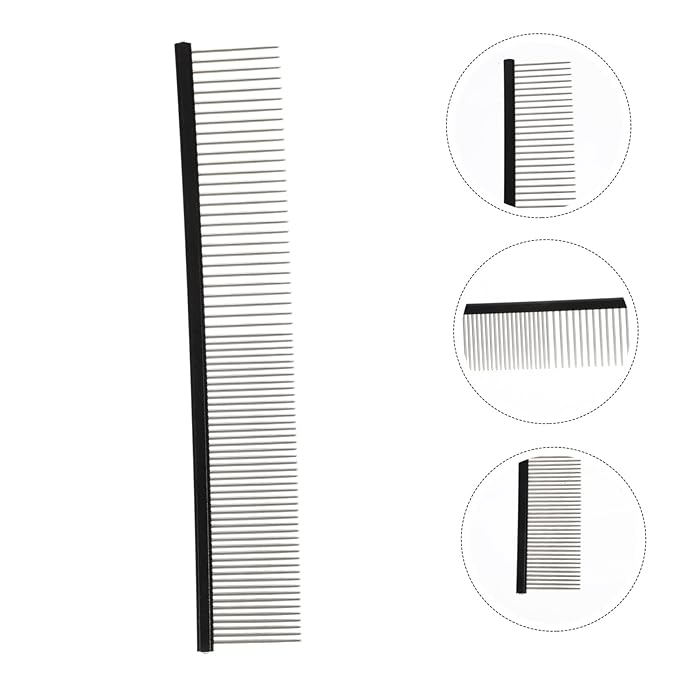 HEMOTON Portable PET Grooming Comb Lightweight Aluminum Dog and Cat Hair Brush Detangling Fur Comb for Dogs and Cats Convenient and Wear-Resistant PET Accessory