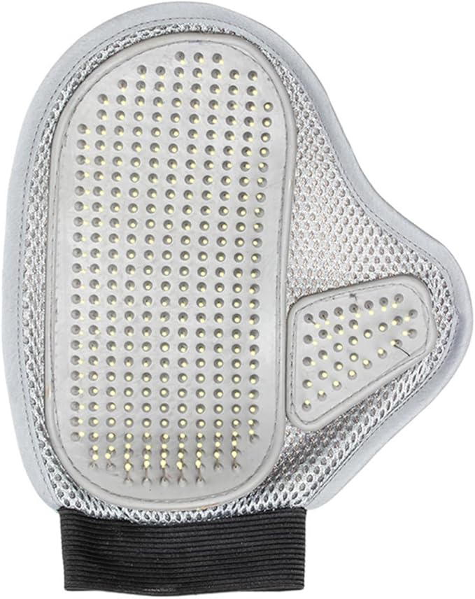 balacoo Pet Grooming Glove Mitt Brush for Dogs Cats Deshedding Comb for Dogs Gentle Dual Sided Rubber and Steel Needle Hair Remover Mitt