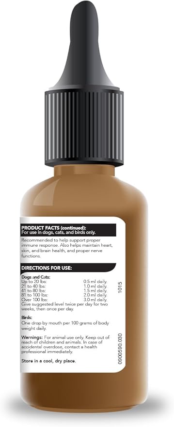 VetriScience Immunity Health Easy-Dose Liquid, Vetri DMG Immune Support Supplement for Cats and Dogs, Hypoallergenic, Support Performance, Stamina, Immune Response, DMG (Dimethylglycine), 30 ml