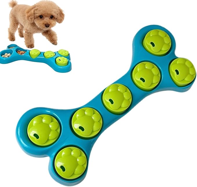 Interactive Slow Feeder - Dog Bowl Anti Choke, 15.4 Inches Pet Feeding with Puzzle Design, Food Dish with Bone Shape, Pet Supplies Durable Build, Feeding Tool for Training Use