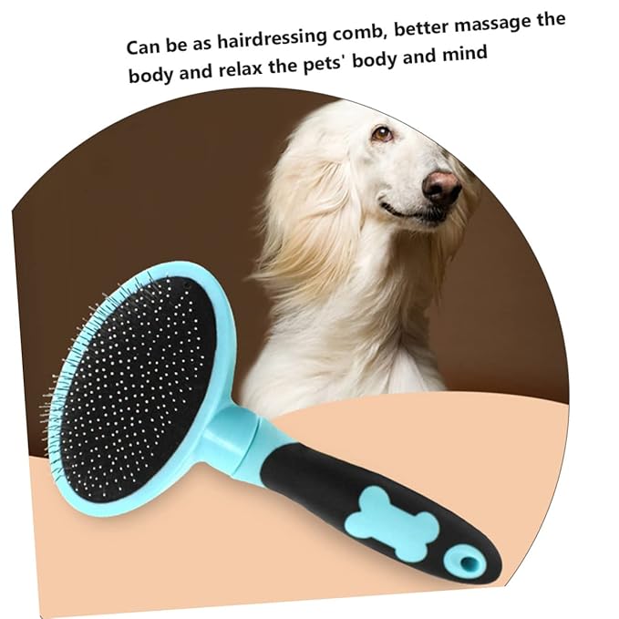 Comb Brush for Dogs Cats Pet Hairbrush Slicker Brush Deshedding Comb Cat Grooming Tool Comfortable Ergonomic Handle