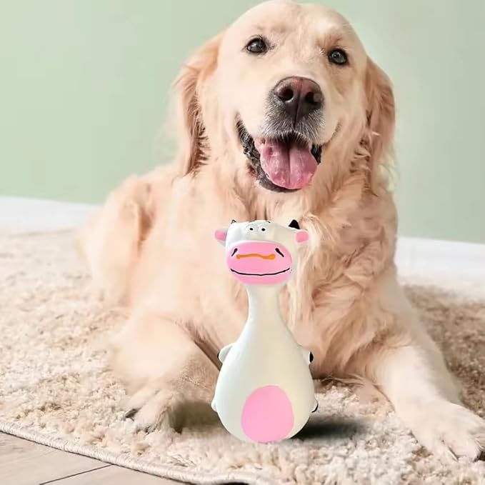 4pcs Cute Latex Dog Chew Toys with Sound, Interactive Biting Toys for Dental Health, Puppy Teething Pet Supplies Multicolor