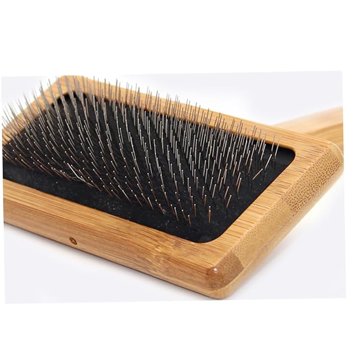 KESYOO Bamboo Needle Comb Dog Grooming Supplies Pet Hair Comb Ergonomic Grip Brush