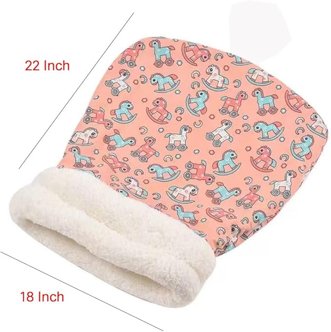 Cat Bed Sleeping Bag for Indoor Cats - Pet Slipper Cave Bed for Indoor Cats and Small Dogs, Cozy & Soft Plush, Anti-Slip & Durable, Washable for Kittens and Puppies Under 15 lbs (Pink)