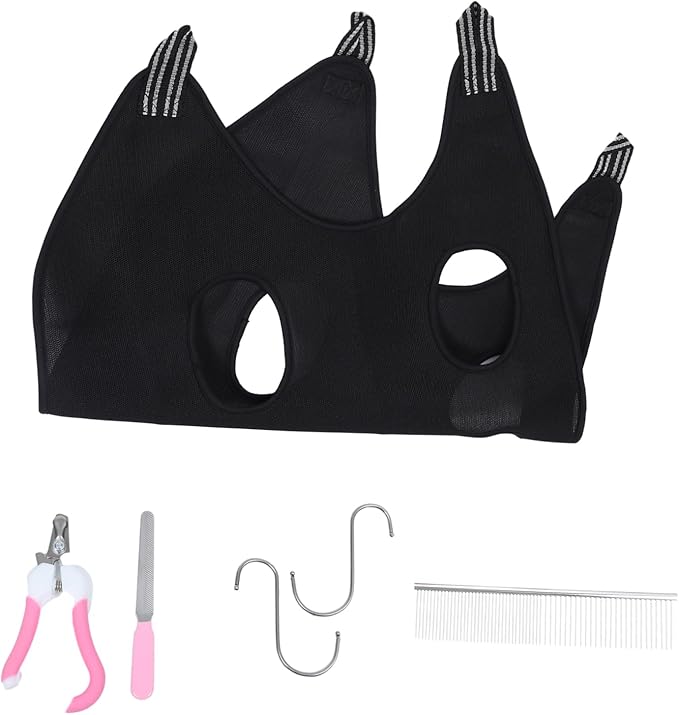 Pet Grooming Hammock Sling Kit for Dogs and Cats Pet Nail Clipper and Trimmer Set Convenient Grooming Supplies for Medium and Small Color Random