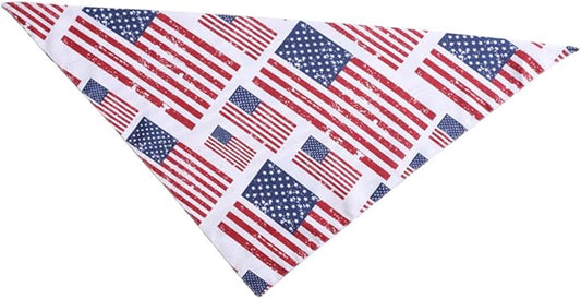 DOITOOL Independence Day Dog Triangle Bandana Patriotic Pet Scarf Cotton Decorative Festival Bandana for Dogs and Cats Holiday Pet Supplies