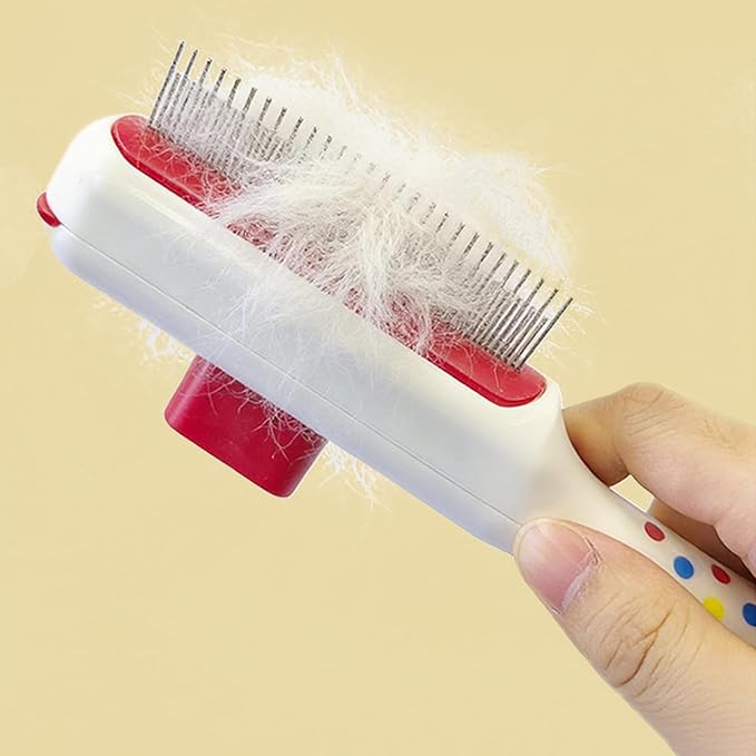 Cat Comb - Self-Cleaning Non-Slip Brushes with Metal Teeth | Cat Hair Comb,for Dog Puppy Animals Indoor Home Shedding