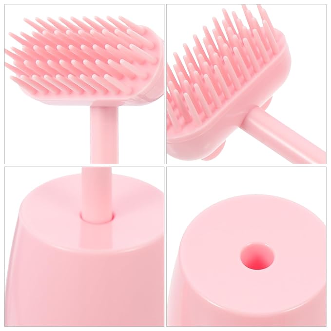Cat Grooming Brush Pet Massage Brush for Cats and Puppies, Small Rose Hair Removal Scratching Tool, Soft Bristle Pet Accessory for Fur Cleaning and Itch Relief