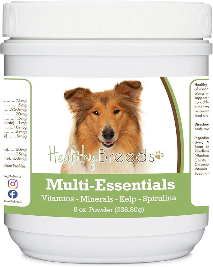 Healthy Breeds Collie Multi-Essentials Powder for Dogs - an Ideal Supplement of Vitamins, Minerals & Antioxidants for Your Dog - 8 oz