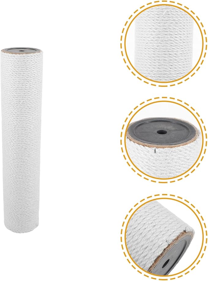POPETPOP Cat Scratching Post Twine Adorable Scratcher for Indoor Cats and Wear-Resistant Design for Healthy Claws and Fun Playtime