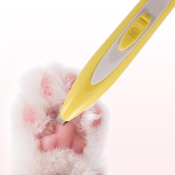 Kisangel Battery-Powered Electric Pet Hair Clippers Quiet Grooming Trimmer for Cats and Dogs Portable Cordless Cat Hair Removal Tool for Home and Travel Use