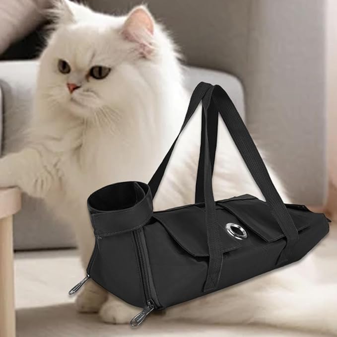 Cat Grooming Hammock Cat Carrier Bag Carrying Handbag Cat Bathing Bag for Hair Care Ear Cleaning Clipping Nails Short Trips, 40x18x15cm