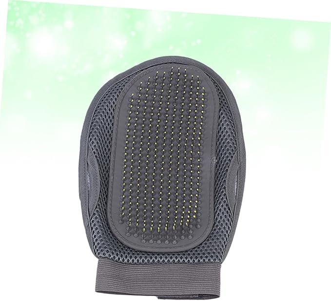 Happyyami Pet Massaging Bathing Glove for Dogs Cats Pet Grooming Glove Slicker Brush for Dogs Grey