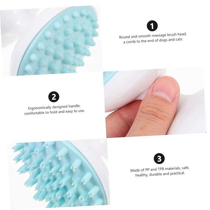 GALPADA Pet Cat Grooming Massage Brush Multi-functional Hair Removal Tool for Cats and Dogs Comfortable Bathing Comb for Shedding Household Pet