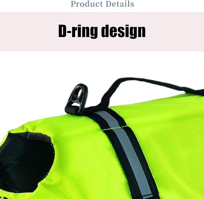 Dog Life Jacket - High Visibility Dog Life Vest, Puppy Rescue Vests, for Swimming & Boating Polyester Pet Supplies for Pool Lake Kayaking Large Small Breeds Puppy Doggy Pool Dock Beach