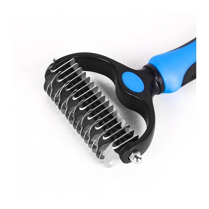 A Pet Double-sided Knot Comb Dog Comb Dog Comb Cat Beauty Hair Removal Cat Comb Pet Supplies(Rose Red,Small)